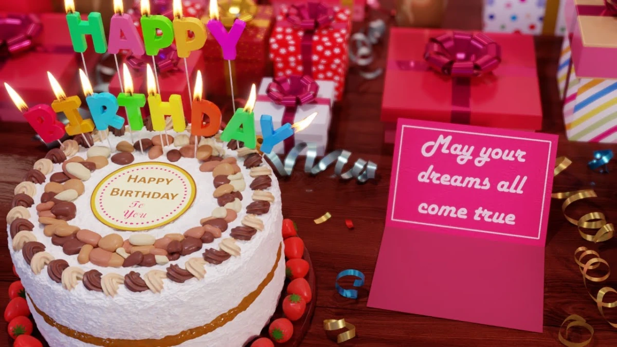 Birthday Song (Animated Creamy Cake) Short Clip