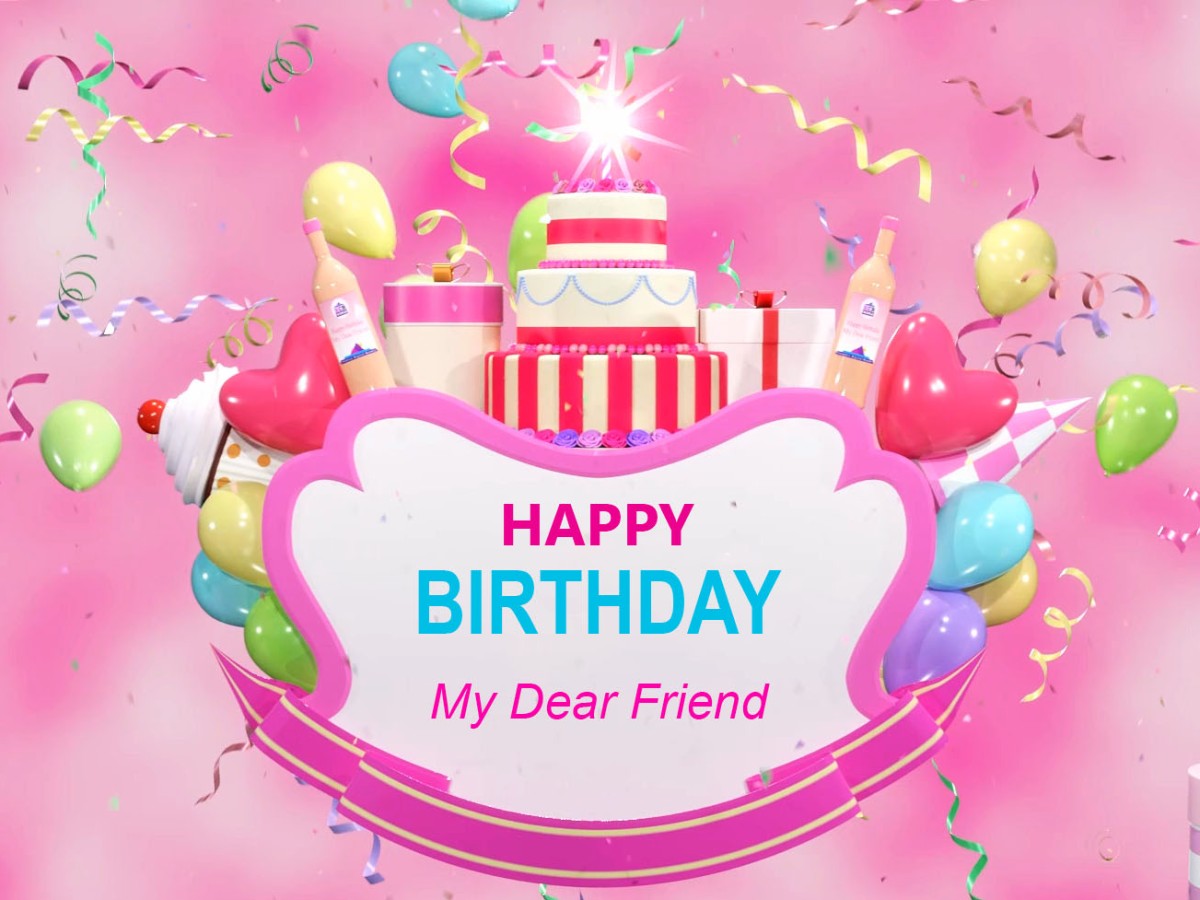 Birthday Song Animation (Happy Birthday My Dear Friend) HD Video