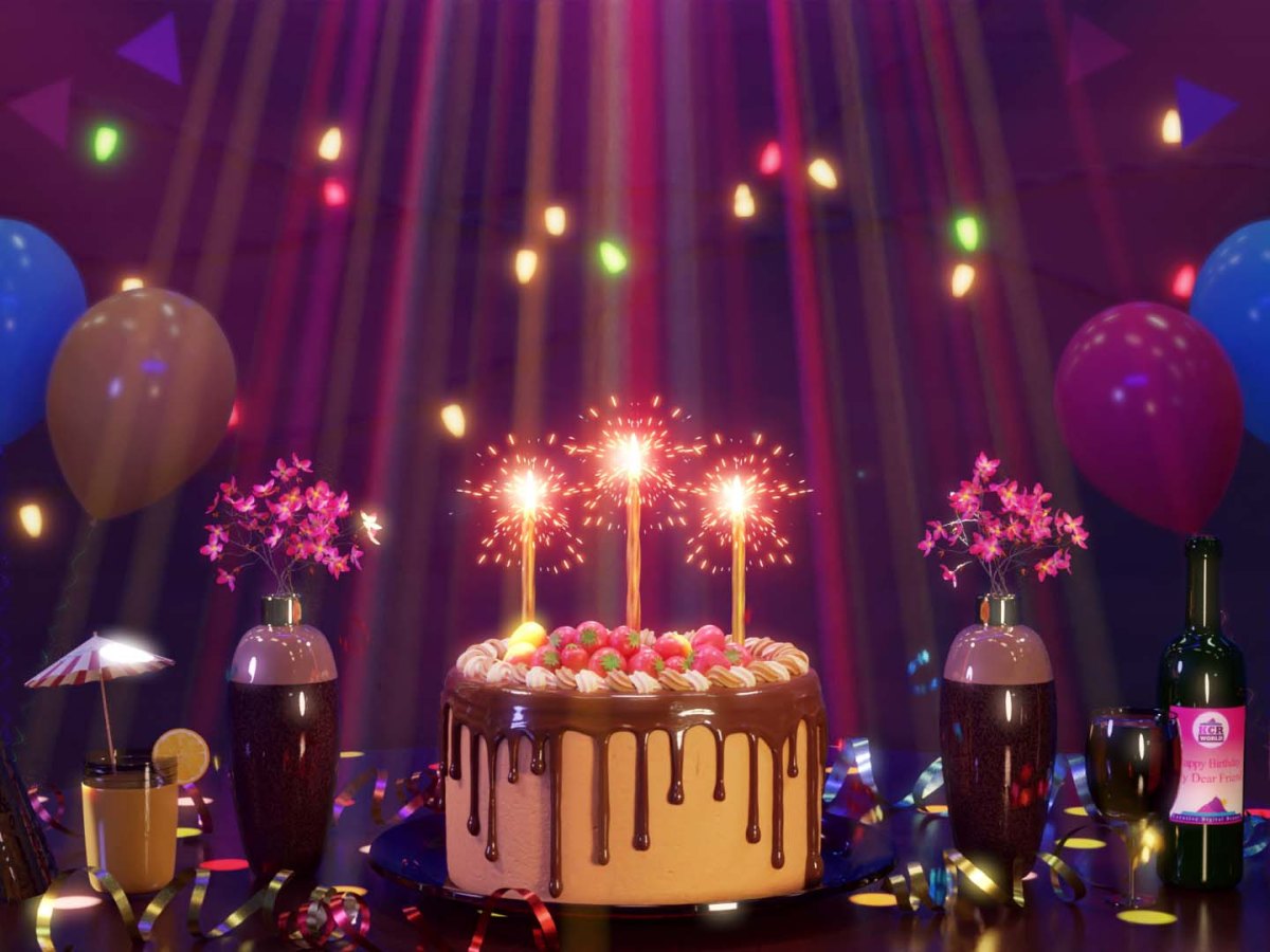 Birthday Song Animation (Magical Chocolate Cake) 4K Video